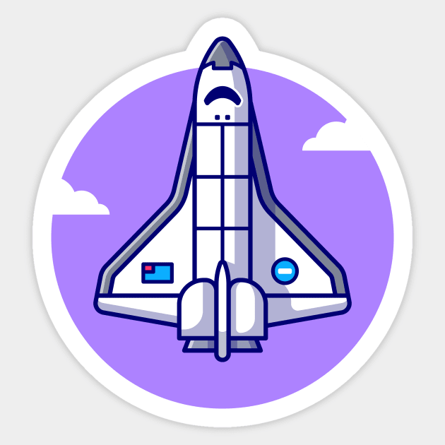 Spaceship Plane Flying Sticker by Catalyst Labs